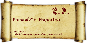 Marosán Magdolna névjegykártya