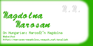 magdolna marosan business card